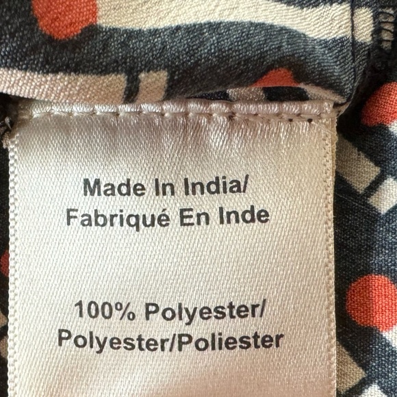 Porridge Anthropologie top blouse black red small vintage retro - Picture 8 of 9